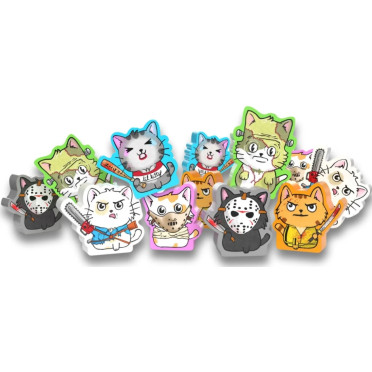 Boite de Cats vs Cucumbers: Killer Kitten Meeple Set