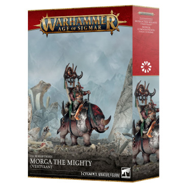 Boite de Age of Sigmar : Ogor Mawtribes - Morga l'Omnipotente, Tyran Suprême / Tyran sur Gloutocéros