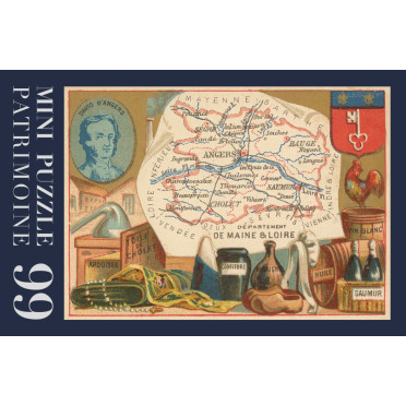 Boite de Puzzle - Carte Maine et Loire - 99 pièces
