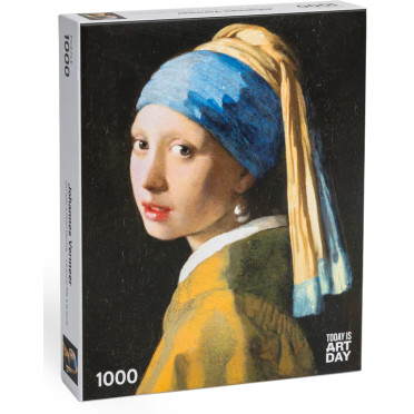 Boite de Puzzle - Johannes Vermeer - La Jeune Fille à la perle - 1000 pièces - Occasion