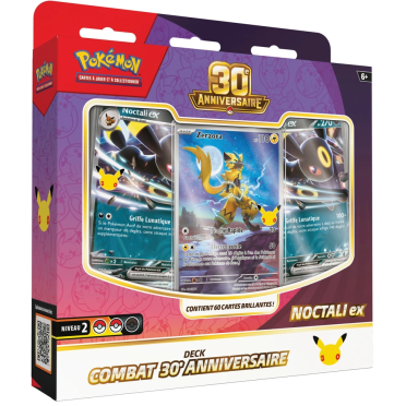 Boite de Pokémon - Deck Combat 30e Anniversaire – Noctali‑ex